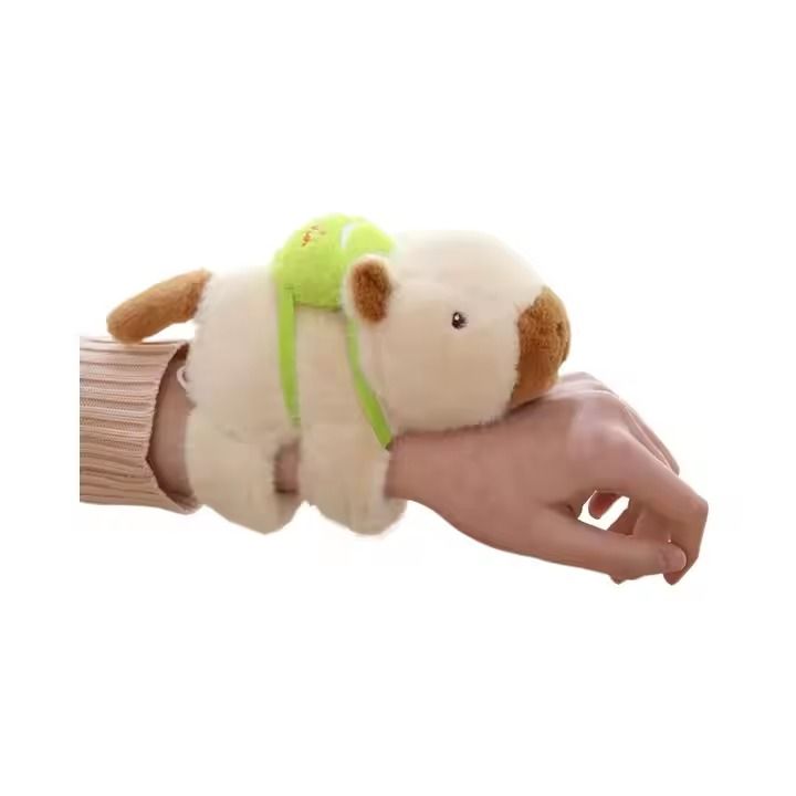 Pulsera Peluche Capibara 15 Cm Mueve La Cola Con Mochila