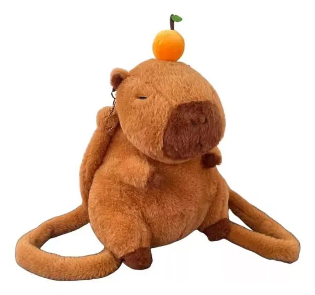 Peluche 2 En 1 De Capybara Con Correa De Hombro Ajustable