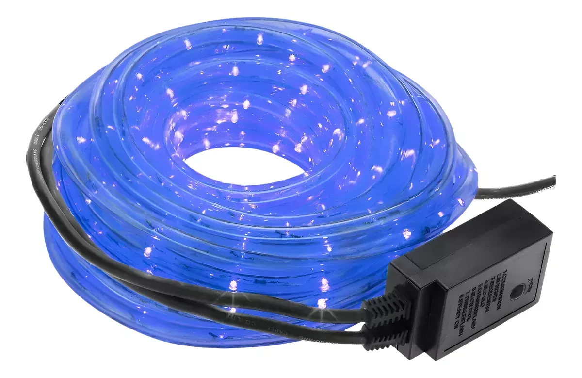 Tiras Led De 10m Para Interior/exterior Manguera De Navidad Luz Azul