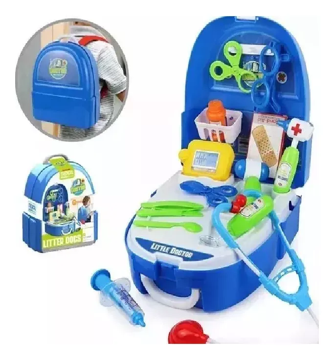 Valija Con Set De Doctor Mochila con 18 Pcs Juguete de Medico