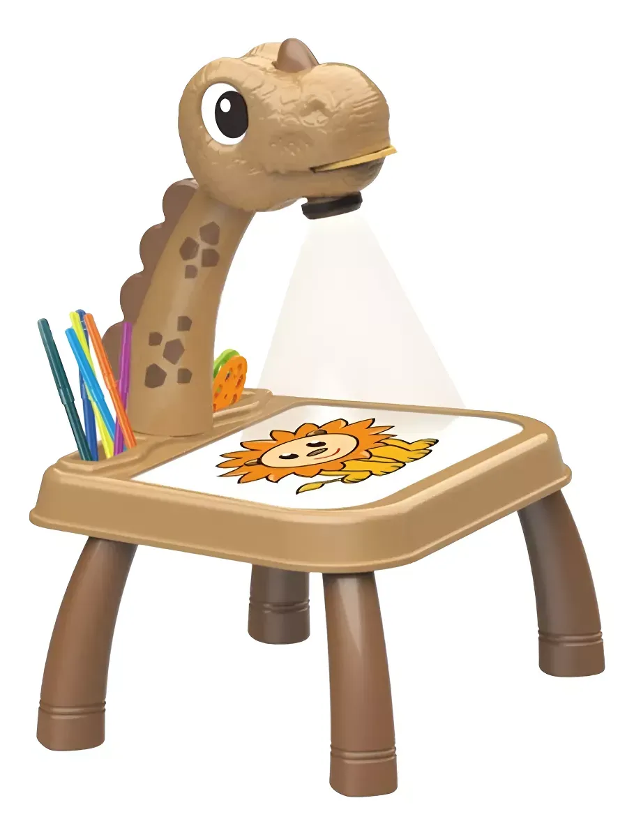 Mesa De Dibujo Infantil Con Proyector Led Luces Y Sonido Pizarra