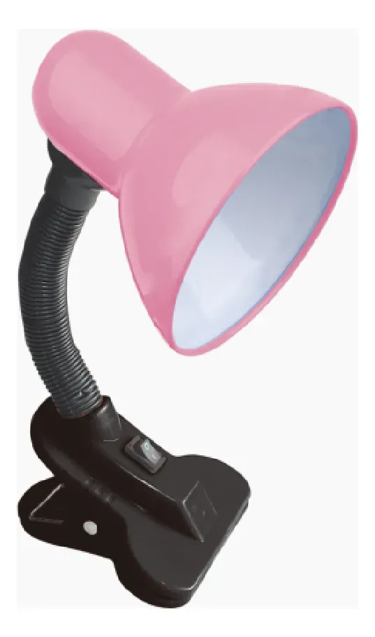Lámpara De Lectura Flexible Corriente 220v Rosada Lampara de escritorio