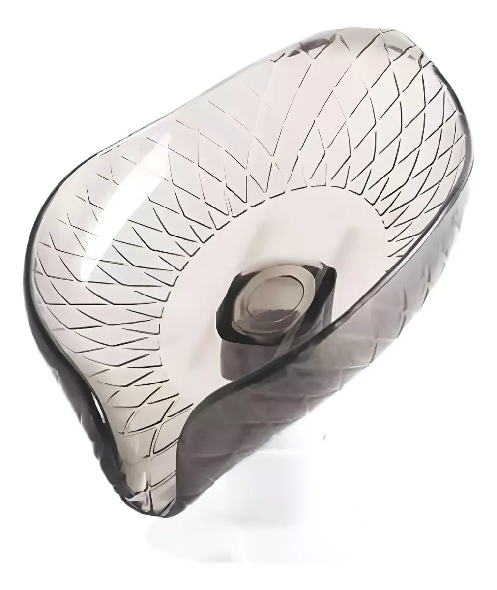 Jabonera En Forma De Hoja Con Soporte Y Ventosa Gris