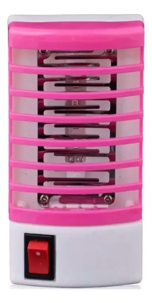 Lampara Electrica Mata Mosquitos Uv Rosado De Enchufe Para Interiores