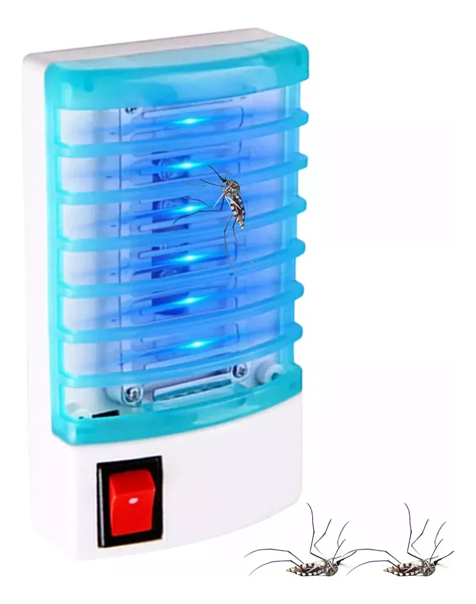 Lampara Electrica Mata Mosquitos Uv Azul De Enchufe