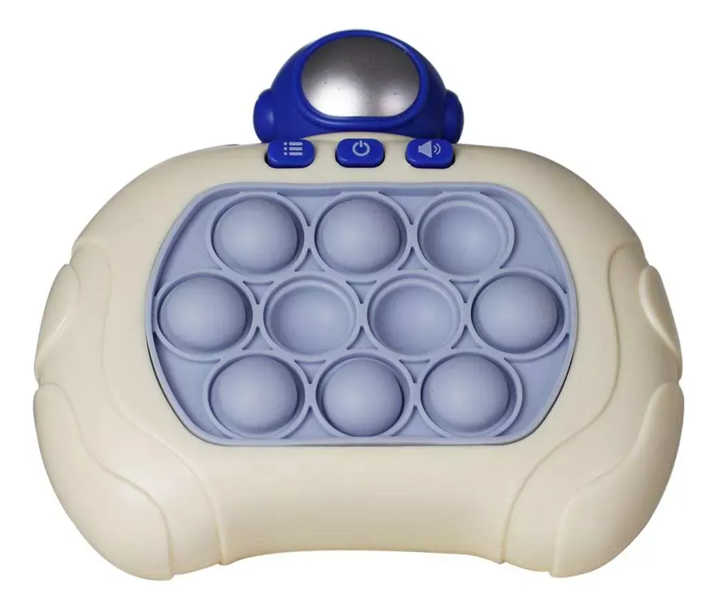 Pop It Consola Electrónica Sensorial Con Luz Y Sonido Beige con azul