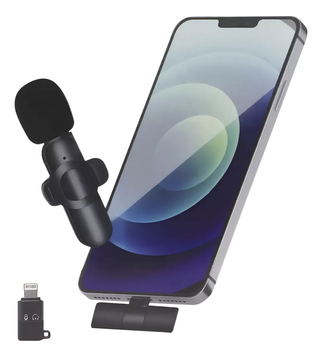 Micrófono Inalámbrico Solapero Omnidireccional Usb Tipoc/ios ​Microfono 2 en 1