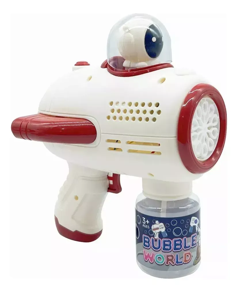 Pistola De Burbujas Astronauta Funciona Con Pilas Aa Forma De Nave