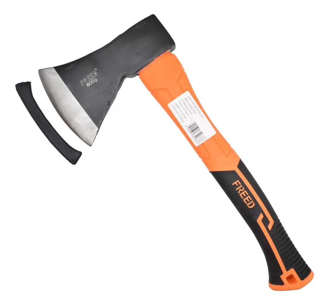Hacha De Mano DE 800grs Con Mango Fibra Resistente De 37cm