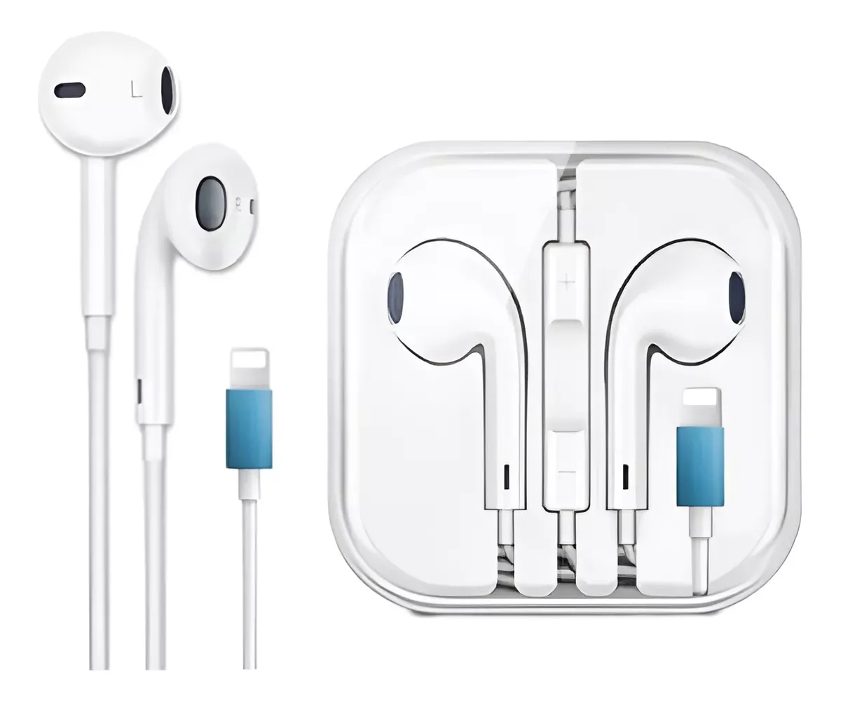 Manos Libres Color Blanco Auricular Para Audio, Cable De 1 M