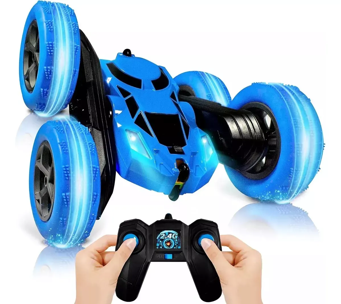 Auto 360o Recargable A Control Remoto 4x4 Color Azul
