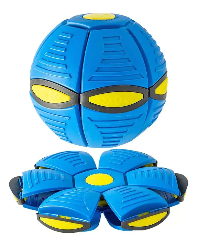 Pelota Mágica Azul Disco Volador 2 en 1 Con Luz Juguete Volador