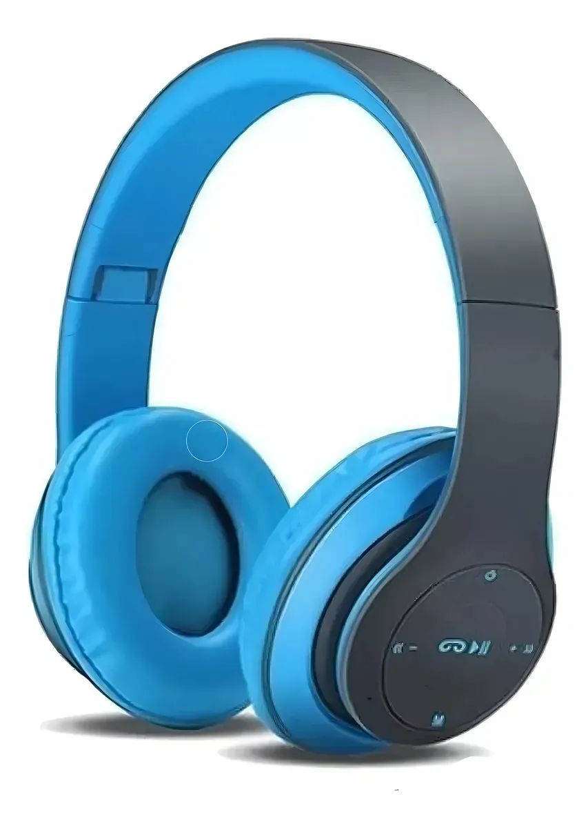Auricular Bluetooth Vincha P47 Inalámbrico Plegable 4.1 Azul