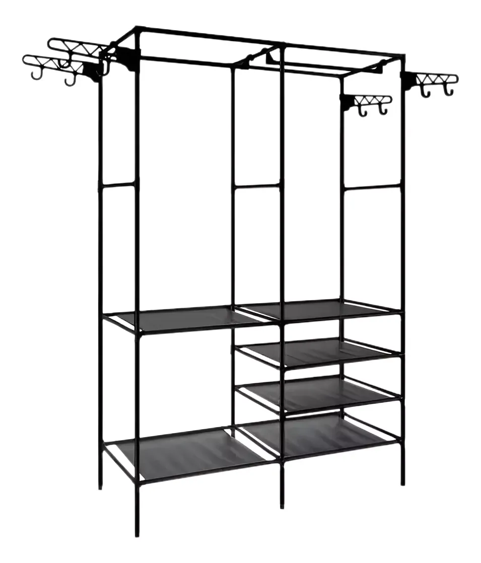 Mueble Perchero De Estructura resistente de Piso, Colgador De Ropa Montaje Simple