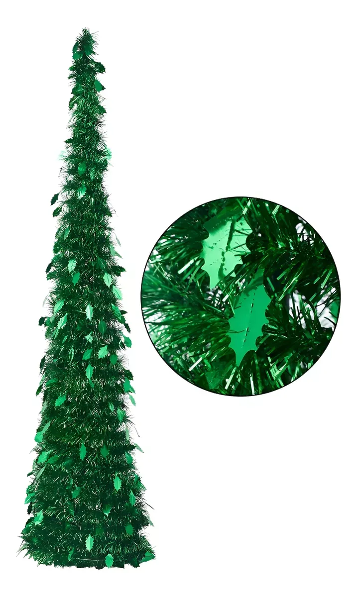 Árbol De Navidad Espiral Plegable Armado 150cm Fácil Montaje  Poste de metal