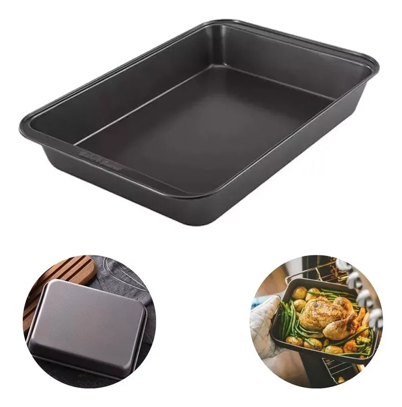 Bandeja Antiadherente Asadera Grande Rectangular