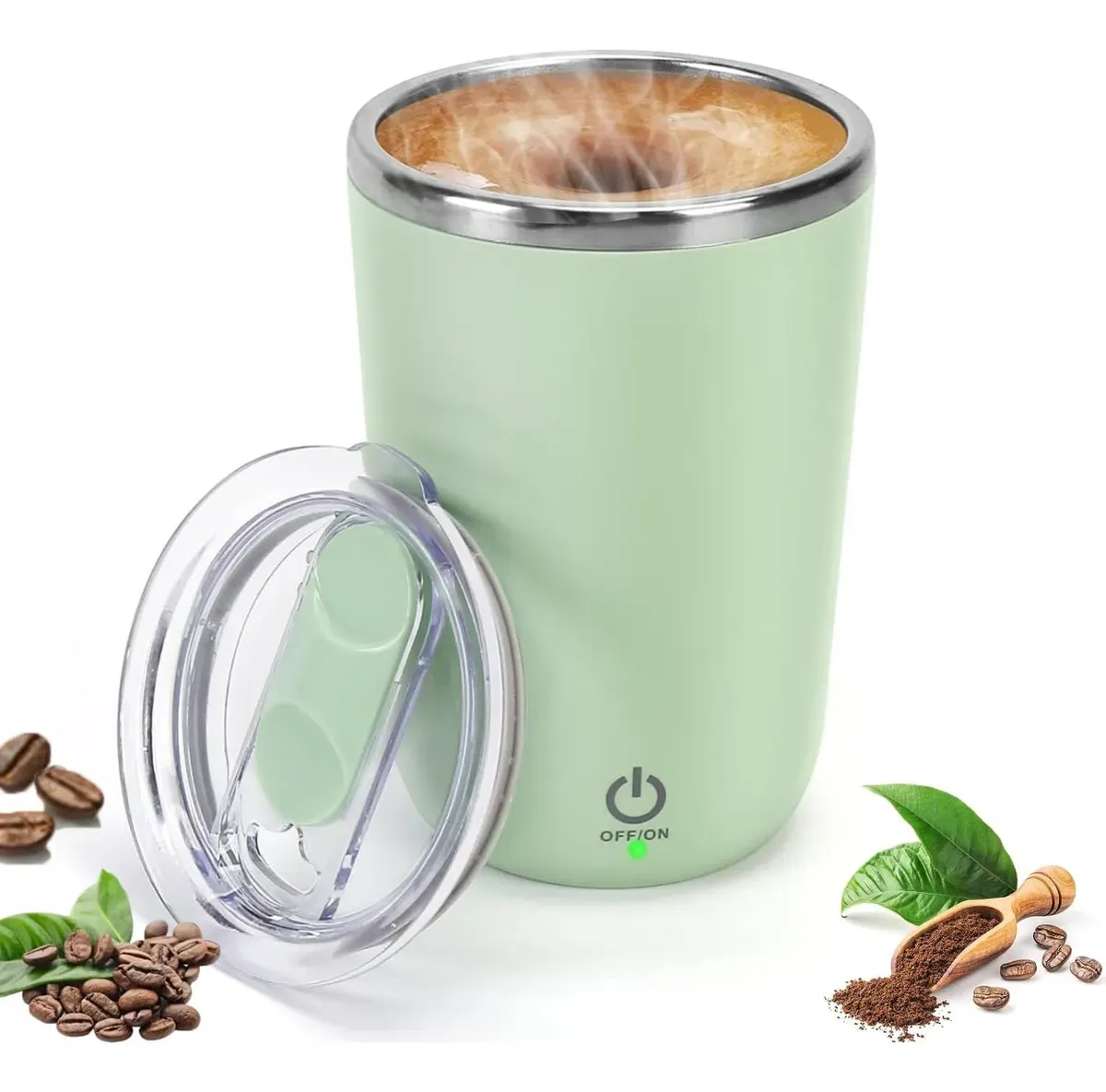 Taza De Café Autoagitable, Taza Mezcla Magnética Automática Capacidad 380ml