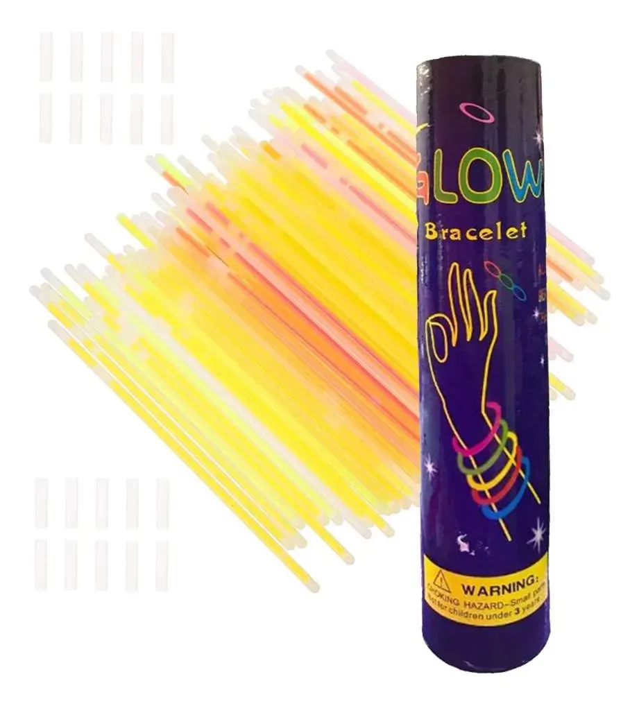 Kit Luces Cotillon Tubitos De Colores X100 Luces de 20 cm