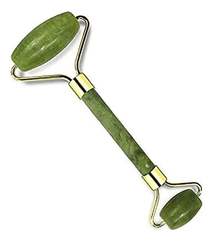 Rodillo Facial Verde Rodillo Masajeador Facial Rodillo doble - Medidas 14 x 5,5 cm