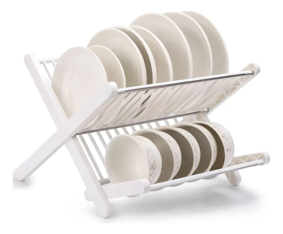 Escurridor Y Exhibidor De Platos Plegable Estante De Cocina