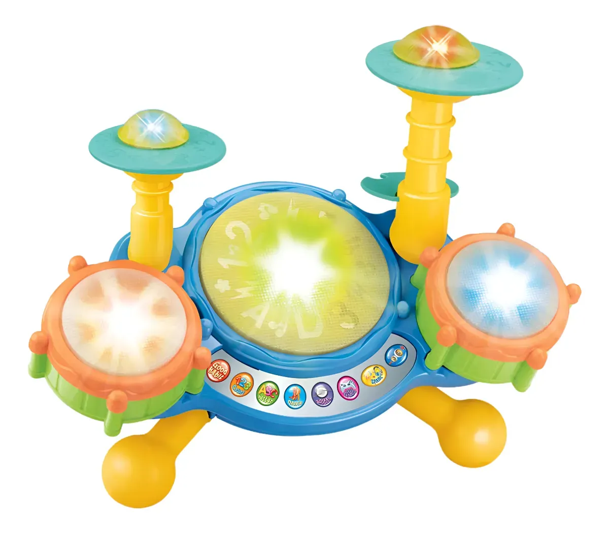 Juguete Instrumento Musical de ABS Bateria Con Luz Y Soniso