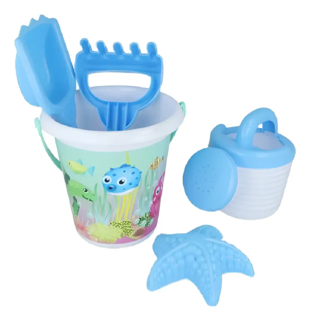Cubo De Playa Con Accesorios Balde Para Niños Y Niñas
