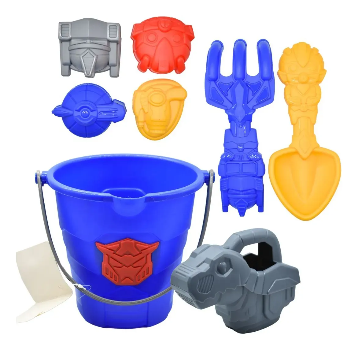 Set De Playa Con Accesorios Diseño De Figura De Transformer 8 piezas