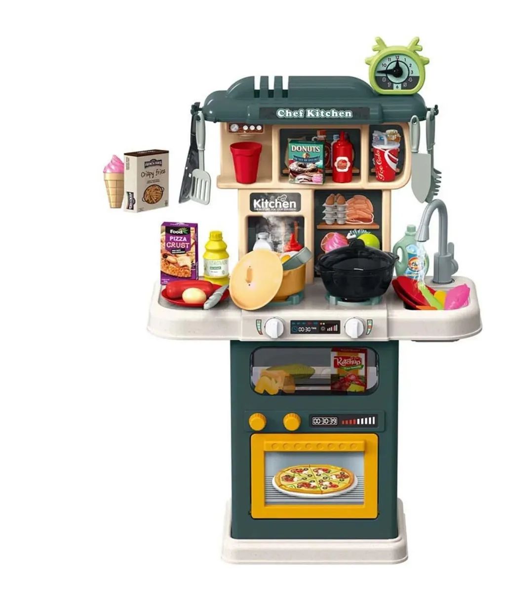 Juego De Cocina Para Niños Set De 64 Pieza Con Luz Y Sonido