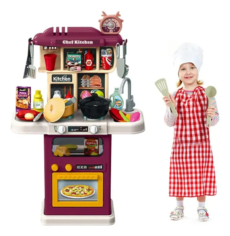 Cocinita Cocina Infantil De Juguete Con Luz Y Sonido 64 Pcs