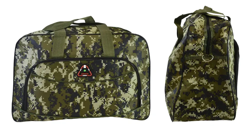 Bolso Camuflado Verde Bolsa De Viaje Práctica con 2 Bolsillos