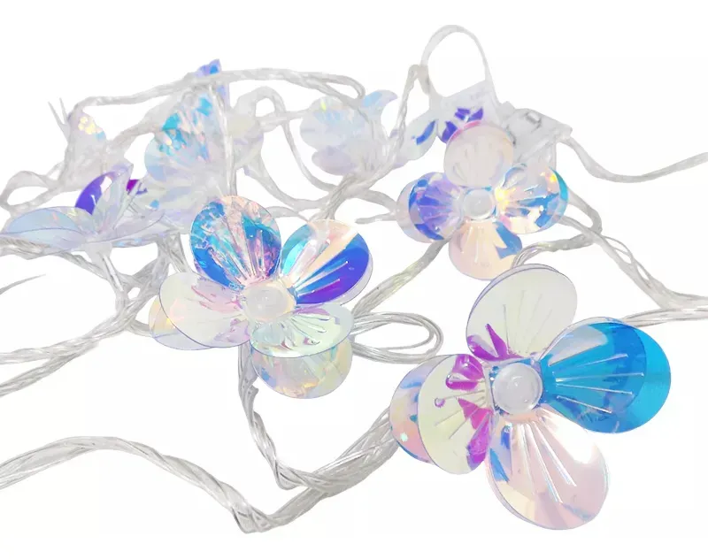 Luces Fijas Luz Led Forma Flor 15 Luces 5,60 Metros De Largo