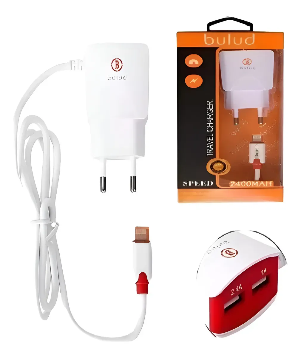 Cargador V8 De 220 V 2.4 Ma Dos Entradas Usb