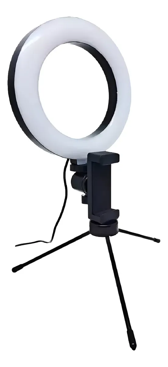 Set Aro Y Trípode Aro De 16cm Luz Led 5w 3 Modos