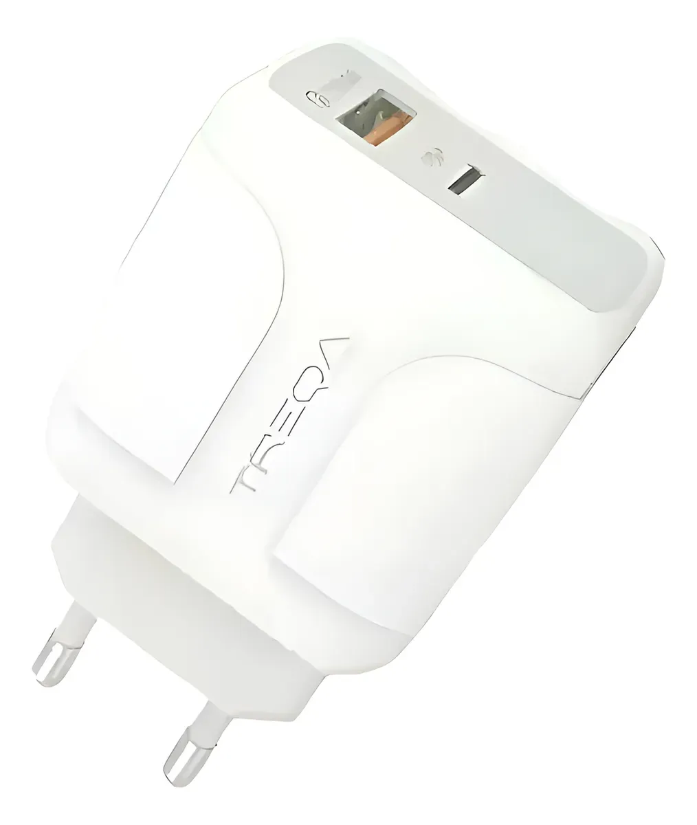 Cargador De Celular 2 Salidas Usb Y Tipo-c Treqa CH-626