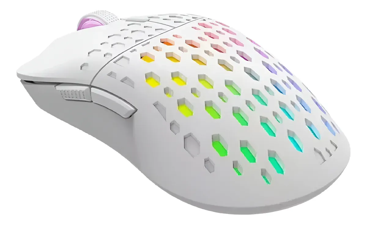 Mouse Gamer Rgb Pc Usb 6 Botones 8000 Dpi Xtrike Color Blanco