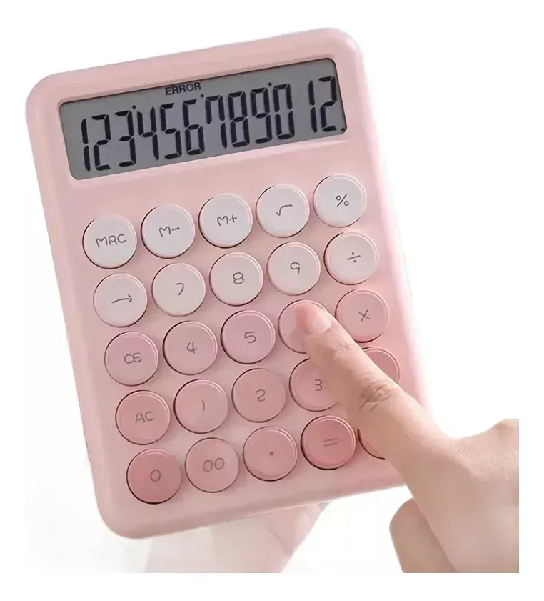 Calculadora Comercial 12 Digitos De Plastico Con Botones Grandes
