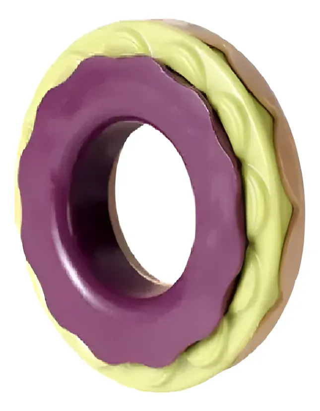 Juguete De Goma Para Mascota Tres Colores Forma Dona