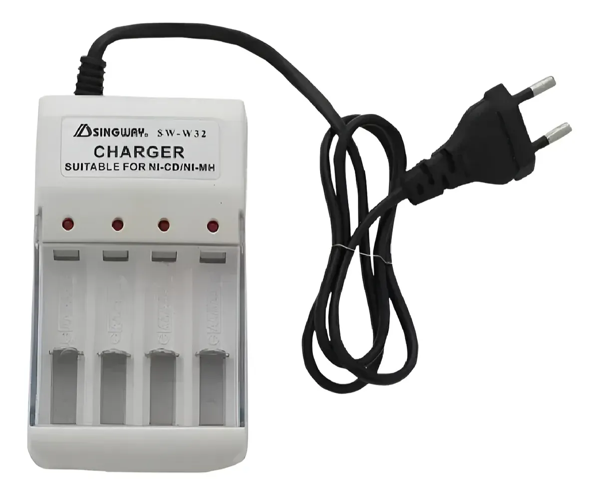 Cargador De Pilas Aa Aaa Recargables Camara Linterna Control