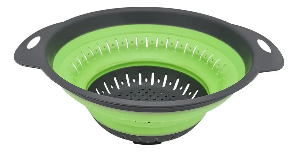 Colador Escurridor Silicona Plegable Frutas Verduras Pasta