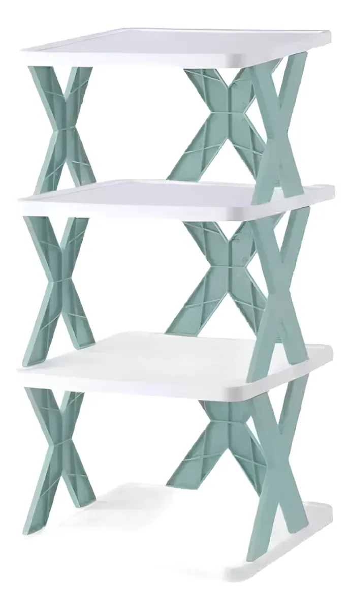 Zapatero Organizador Estante Apilable 4 Niveles De Plástico  Alto total 50 cm