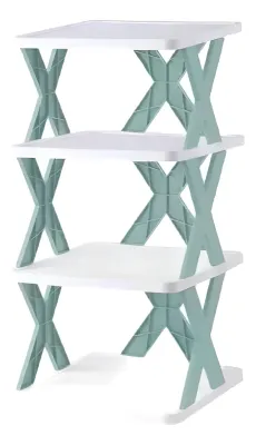 Zapatero Organizador Estante Apilable 4 Niveles De Plástico  Alto total 50 cm