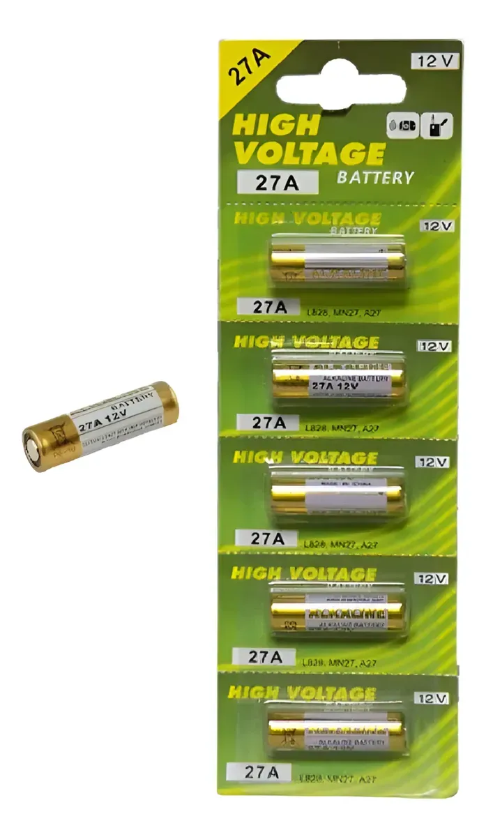 Pack X5 Pilas Batería Alcalina 27a 12v Control Remoto Alarma