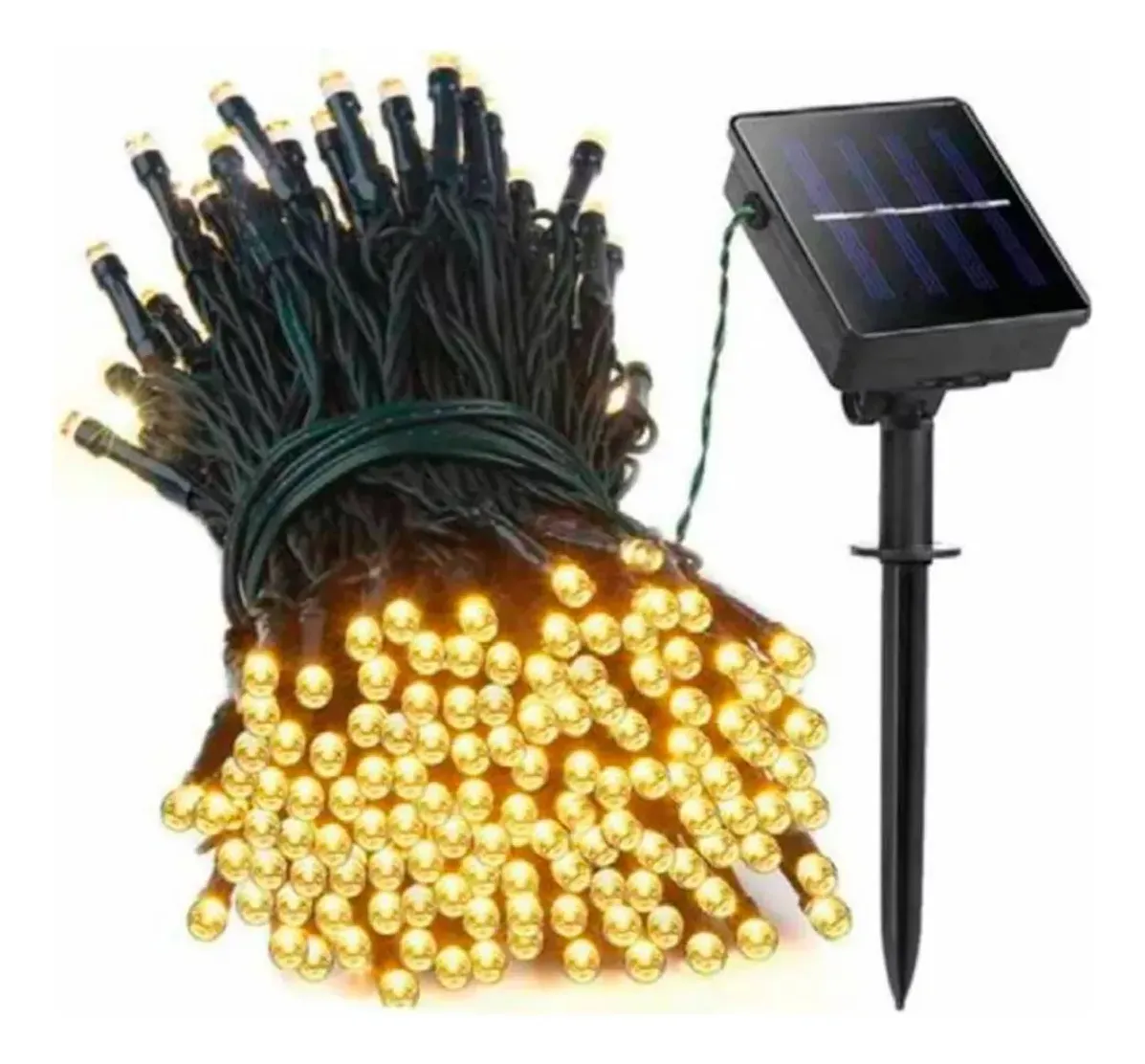 Guirnalda Solar 22 metros 200 Luces Amarillo CálidO