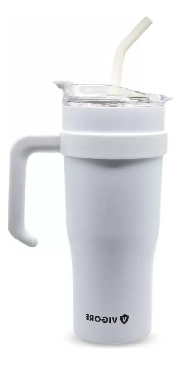 Vaso Térmico Acero Inox C/tapa Y Sorbito Antiderrame 1.2 Lts