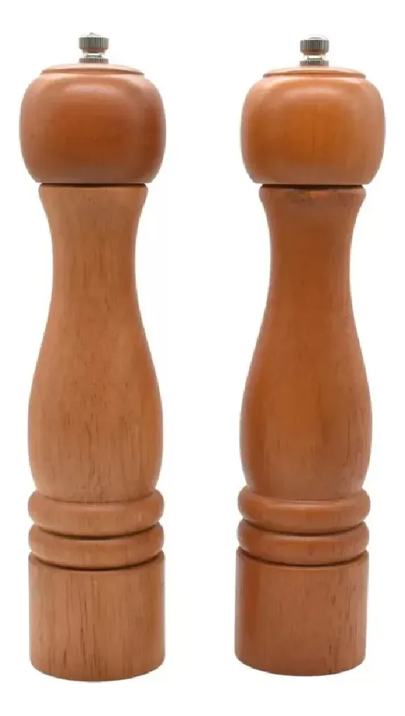 Molinillos X2 Unidades Material Madera Rotor De Acero de 26x6cm