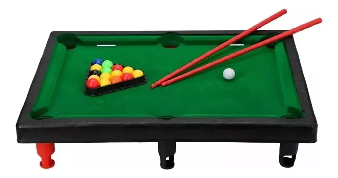 Juego De Mesa Mini Pool En Caja Con 2 tacos
