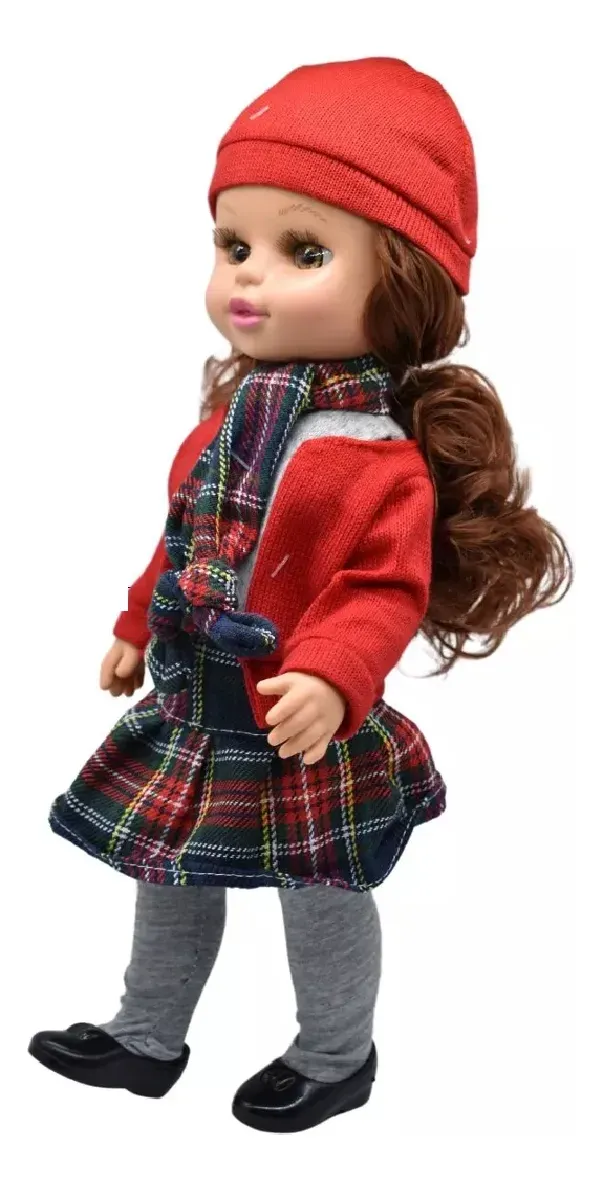 Muñeca De Goma Pelo sedoso Musical De Invierno 36cm