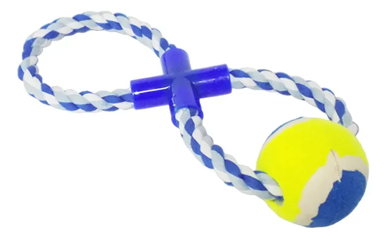 Juguete Interactivo Para Perros Cuerda Con Pelota de  26 cm