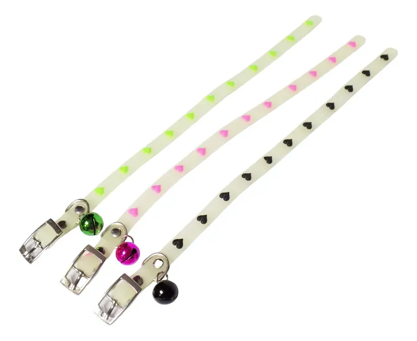 Collar De Silicona Individual  Brillan Para Mascota Ajustable
