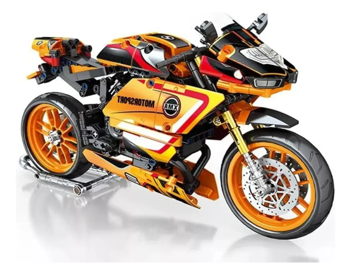 Moto Gp Orange Hp2 Juego De Construcción Infantil De Calidad Material ABS